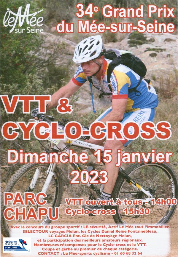course VTT cyclo-cross le mee sur seine 15 janvier