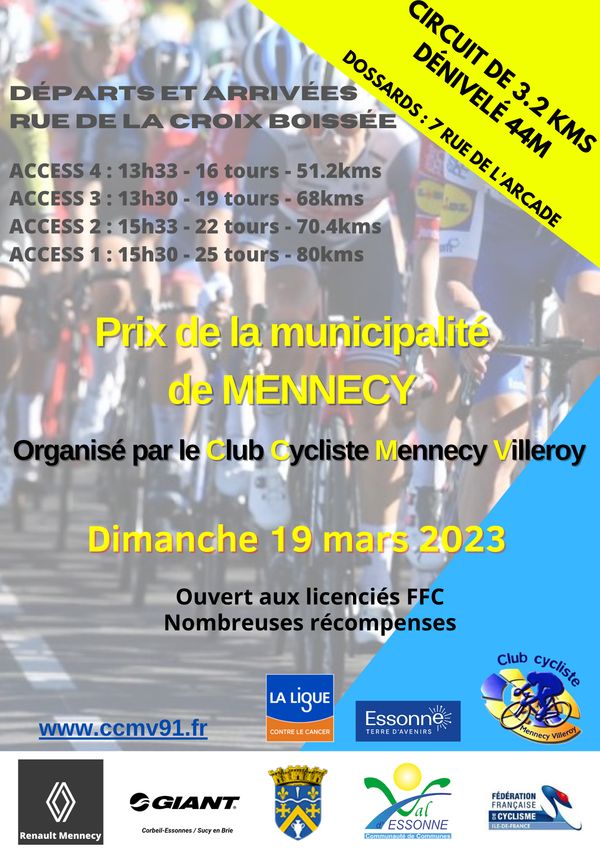 course route mennecy 19 mars